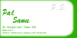 pal samu business card
